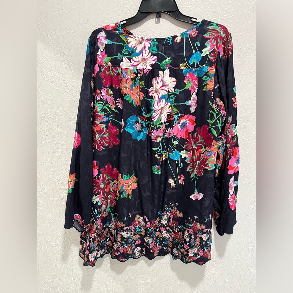 JOHNNY WAS OASIS TANDIS BLOUSE Top Multicolor Size Large - Picture 10 of 10